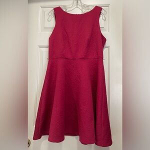 Women’s ELLE Dark Pink Dress with Rose Pattern size L